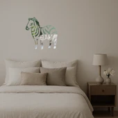 Zebra Desenli  Dekoratif Aynalı Tablo - 2
