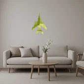 3mm Uçak Temalı Dekoratif Altın Aynalı Tablo - Model 33 - 1