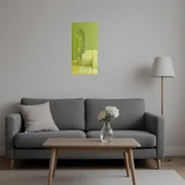 Abstrakt Çiçek Desenli Dekoratif  Altın Aynalı Tablo - 4