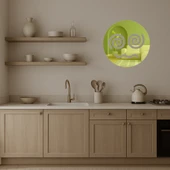 Spiral Gözlü Emoji Dekoratif Altın Aynalı Tablo - 4