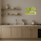 Okula Dönüş Binası Dekoratif Altın Aynalı Tablo - 1