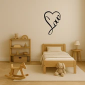 Minimalist Aşk Yazılı MDF Duvar Tablosu - 2