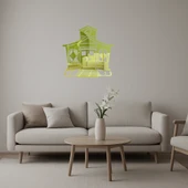 Ev ve Yapı Temalı Dekoratif Altın Aynalı Tablo - 1