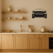 Şık Araba Çizimli MDF Dekoratif Tablo - 3