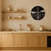 Saat Detaylı Modern Mimari MDF Duvar Tablosu - 3