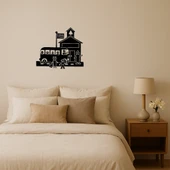 Okul Otobüsü ve Öğrenciler Dekoratif Duvar Tablosu - 1