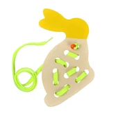 Happy Junior Montessori Eğitici Oyuncak İp Geçirme Tavşan - 1