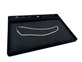 Yeni Model Tay Tüyü Siyah Renk 24x34 Cm Sosisli Servis Sunum Tablası - 1