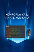 Torima TMK-09 Siyah Şarj Edilebilir RGB Işıklı Kablosuz Klavye Mouse Seti thumbnail 3