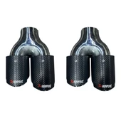 Akrapovic 90 mm Çiftli Egzoz Ucu  Sağ & Sol Takım  Sportif & Paslanmaz Çelik - 1