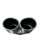 Krom 2’li Elips Model 90 mm Egzoz Ucu  Paslanmaz Çelik & Sportif Tasarım thumbnail 2