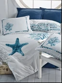 Cotton Box Maritime Ranforce Nevresim Takımı Tek Kişilik Star Lacivert thumbnail 2