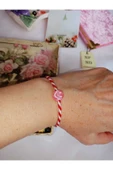 10 ADET UÇUK PEMBE BONCUKLU MARTENİÇKA BİLEKLİK ŞANS ARKADAŞ SEVGİLİ EŞ ÇOCUK HEDİYE BAHAR BİLEKLİĞİ thumbnail 4