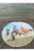 Beyzateks Tekstil Yuvarlak Plaj, Kamp, Piknik Örtüsü Çap 150 Cm - 6