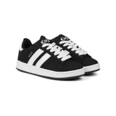 Unisex Siyah Beyaz-Beyaz Bağcıklı Rahat Sneaker Günlük Spor Ayakkabı thumbnail 1