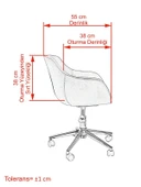 Monev 1 Bej Kumaş Ev ve Ofis Çalışma Koltuğu - 6