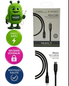 MobiLX 30W Type-C to Lightning Örgülü Şarj Kablosu – Dijital Ekranlı | Model: MU-07 - 1