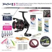 TAMSET Ceymar 4000 Super X Carbon 210cm 150g Tekne Olta Seti TT9 - 1