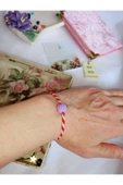 Mor Boncuklu Marteniçka Bileklik Şans Bereket Arkadaş Sevgili Eş Çocuk Hediye Bahar Bilekliği thumbnail 2