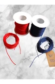 BİLEKLİK KOLYE İPİ, MAKROME , PARAŞÜT İPİ,  RENKLİ 3METRE KIRMIZI 3METRE LACİVERT 1mm - 3