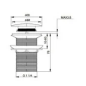Bocchi Krom Lavabo Süzgeçi Su Taşma Deliksiz 6190-0001 Üst Grup - 2