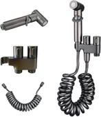 Klozet & Banyo Taharet Musluk Çıkışlı Spiral Tuvalet Temizleme Basınçlı Fıskiye Tuvalet Temizleyici thumbnail 1