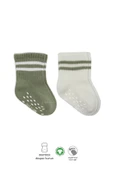 Bistyle Çemberli Kaymaz Soket Çorap 2'Li BS10125 Nil Ekru thumbnail 1