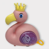 Kurmalı Işıklı Sevimli Flamingo - Pembe thumbnail 2