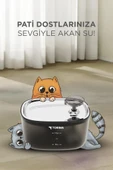 Torima Tpd-01 Siyah Otomatik Filtreli Kedi Köpek Su Pınarı Su Çeşmesi Ultra Sessiz Su Şelalesi thumbnail 2