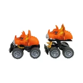 Sürtmeli Dinazor Robota Dönüşen Araba 14 Cm - Turuncu thumbnail 2