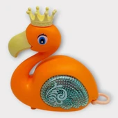 Kurmalı Işıklı Sevimli Flamingo - Turuncu thumbnail 2