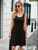 Kadın Askılı Yuvarlak Yaka Kısa Viskon Elbise thumbnail 5