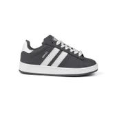 Unisex Gri Beyaz Siyah Bağcıklı Rahat Sneaker Günlük Spor Ayakkabı thumbnail 3