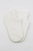 Bistyle 2'Li Sneakers Kaymaz Basic Penye Çorap BS20103 Ekru Ekru thumbnail 4