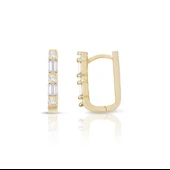 Baget Altın Halka Küpe - 1