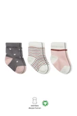 Bistyle 3'Lü Penye Kız Soket Çorap BS10112 Gri thumbnail 1