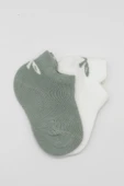 Bistyle 2'Li Sneakers Smile Penye Çorap BS20106 Nil Ekru thumbnail 4