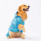 Pawstar İrides Fileli Su Geçirmez Orta-Büyük Irk Köpek Yağmurluk Tulum thumbnail 2