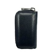 Hakiki Deri Otomobil Anahtarlığı Araba Anahtar Kılıfı Siyah thumbnail 6