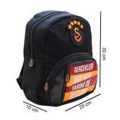 Galatasaray 3 Bölmeli 5 Yıldızlı Gerçekleri Tarih Yazar Suni Deri Yüzey Anaokulu Çantası (25688) thumbnail 2