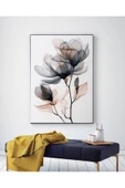 MODERN ŞEFFAF ÇİÇEK KANVAS TABLO EV DUVAR SALON OFİS HEDİYELİK MUTFAK DEKARASYON SÜSÜ ÖLÇÜ SEÇİNİZ : - 1