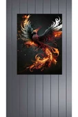 ATEŞLİ ANKA KUŞU CANVAS TABLO KANVAS EV DEKARASYON DUVAR SÜSÜ ÖLÇÜ SEÇMEYİ UNUTMAYINIZ - 1