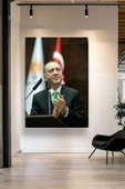 Recep Tayyip Erdoğan 4 Kanvas Tablo Ev Duvar Salon Ofis Dükkan Hediyelik Dekarasyon Süsü - 1