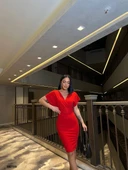 Kadın Dalgıç Krep V Yaka Ve Sırt Dekolte Detaylı Elbise thumbnail 2