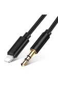 iPhone Uyumlu Aux Kablosu Lightning To 3.5mm Jack Çevirici Dönüştürücü Beyaz Bluetooth Gerektirmez - 2