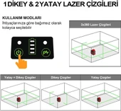 Kobb KBL33G 40 mt Şarjlı Otomatik Hizalamalı Yeşil Çapraz Çizgi Lazeri Outlet - 9