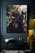 ATATÜRK AT KANVAS TABLO EV DUVAR SALON OFİS DÜKKAN HEDİYELİK DEKARASYON SÜSÜ ÖLÇÜ SEÇİNİZ. - 2