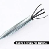 Pratik Kullanımlı Lavabo Açıcı Tel Banyo ve Mutfak Gideri Temizleme Aparatı Esnek Spiral Tel thumbnail 3