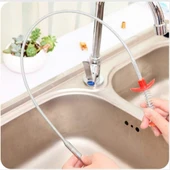 Pratik Kullanımlı Lavabo Açıcı Tel Banyo ve Mutfak Gideri Temizleme Aparatı Esnek Spiral Tel thumbnail 8