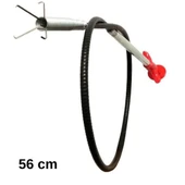 Pratik Kullanımlı Lavabo Açıcı Tel Banyo ve Mutfak Gideri Temizleme Aparatı Esnek Spiral Tel thumbnail 2